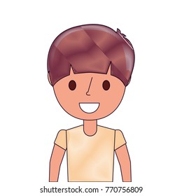 happy cartoon boy young character portrait