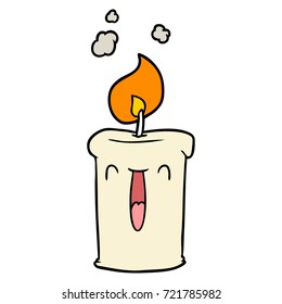 vela de dibujos animados felices