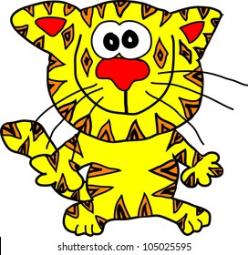 Happy Cartoon Cat