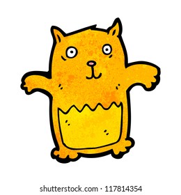 gatito de caricatura feliz