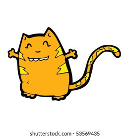 happy cartoon cat