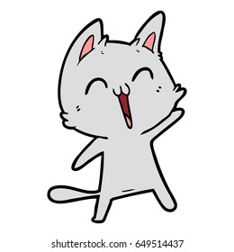 gato de desenho animado feliz