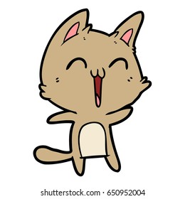 Happy Cartoon Katze
