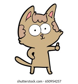 gato de desenho animado feliz