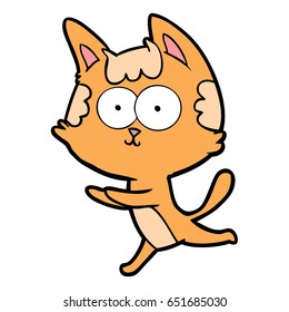 happy cartoon cat