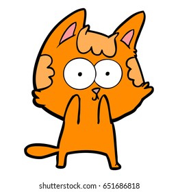 happy cartoon cat