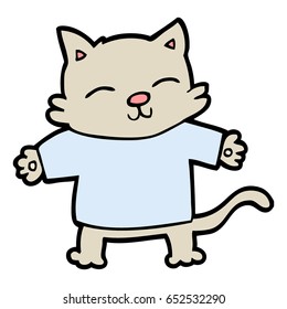 happy cartoon cat