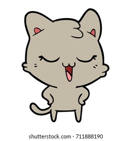 Happy Cartoon Katze