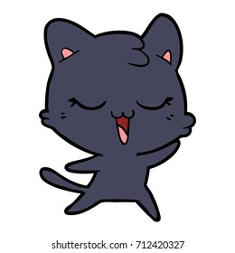 Happy Cartoon Katze
