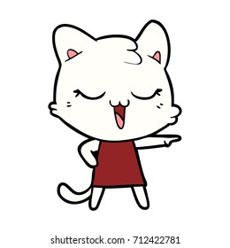 gatito de caricatura feliz