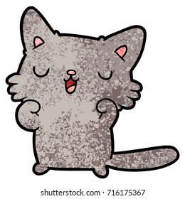happy cartoon cat