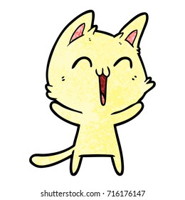happy cartoon cat