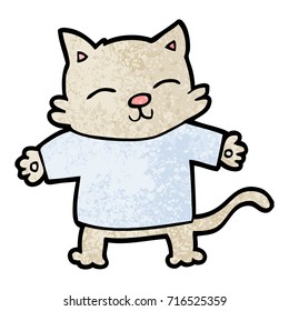 happy cartoon cat