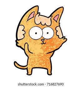 happy cartoon cat