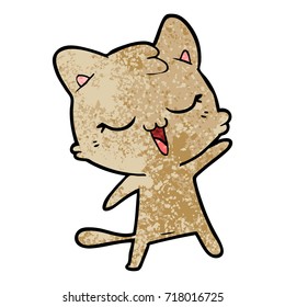 happy cartoon cat