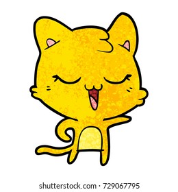 happy cartoon cat