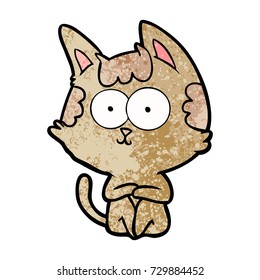 happy cartoon cat