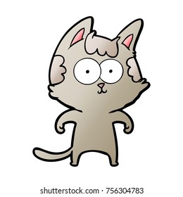 happy cartoon cat