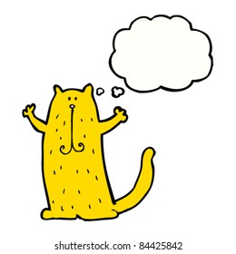 gatito de caricatura feliz