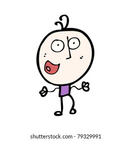 personaje de caricatura feliz