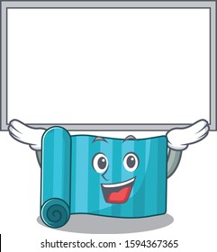 Happy cartoon character yoga mattress Scroll raised up board