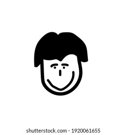 Happy Cartoon With Cheerful Expression. Vector Illustration Isolated On White Background