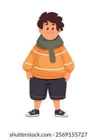 happy cartoon chubby kid design