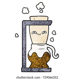 pote de café de desenho animado feliz