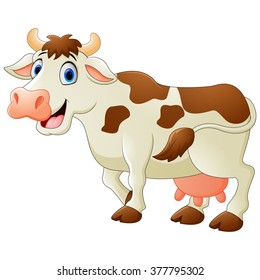 Happy cartoon cow