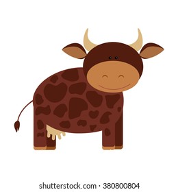 Happy cartoon cow