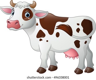 Happy cartoon cow