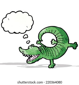 happy cartoon crocodile