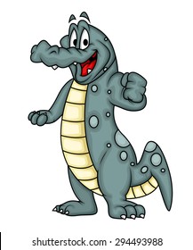 Happy Cartoon Crocodile