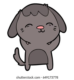 happy cartoon dog