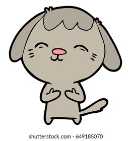 happy cartoon dog