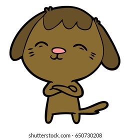 happy cartoon dog