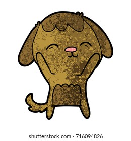 happy cartoon dog