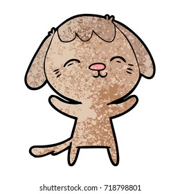 perro de caricatura feliz