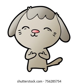 happy cartoon dog