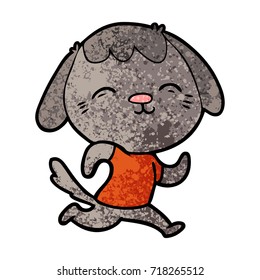 happy cartoon dog running