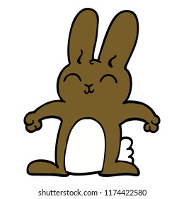 happy cartoon doodle rabbit