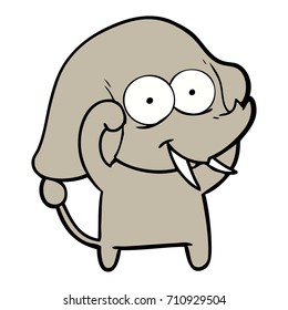 feliz elefante dos desenhos animados