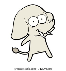 feliz elefante dos desenhos animados