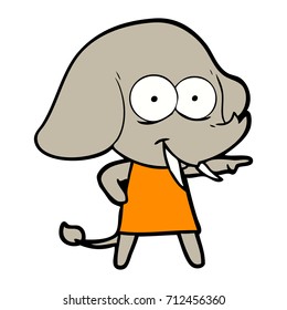 happy cartoon elephant