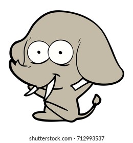 happy cartoon elephant