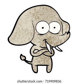 happy cartoon elephant