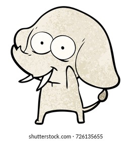 elefante de caricatura feliz