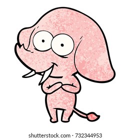 happy cartoon elephant