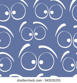 Happy cartoon emoticon seamless pattern.