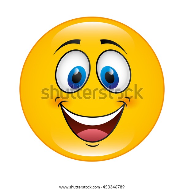 Happy Cartoon Face Icon Vector Illustation Stock Vector (Royalty Free ...